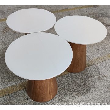 white round table top MDF center coffee table